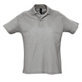 Grey Marl - Front - SOLS Mens Summer II Pique Short Sleeve Polo Shirt