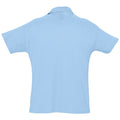 Sky Blue - Back - SOLS Mens Summer II Pique Short Sleeve Polo Shirt