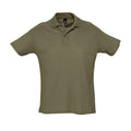 Army - Front - SOLS Mens Summer II Pique Short Sleeve Polo Shirt