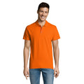 Orange - Back - SOLS Mens Summer II Pique Short Sleeve Polo Shirt