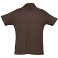 Chocolate - Back - SOLS Mens Summer II Pique Short Sleeve Polo Shirt
