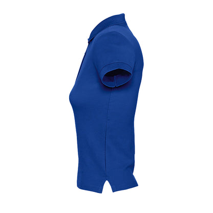 Royal Blue - Back - SOLS Womens-Ladies People Pique Short-Sleeved Polo Shirt