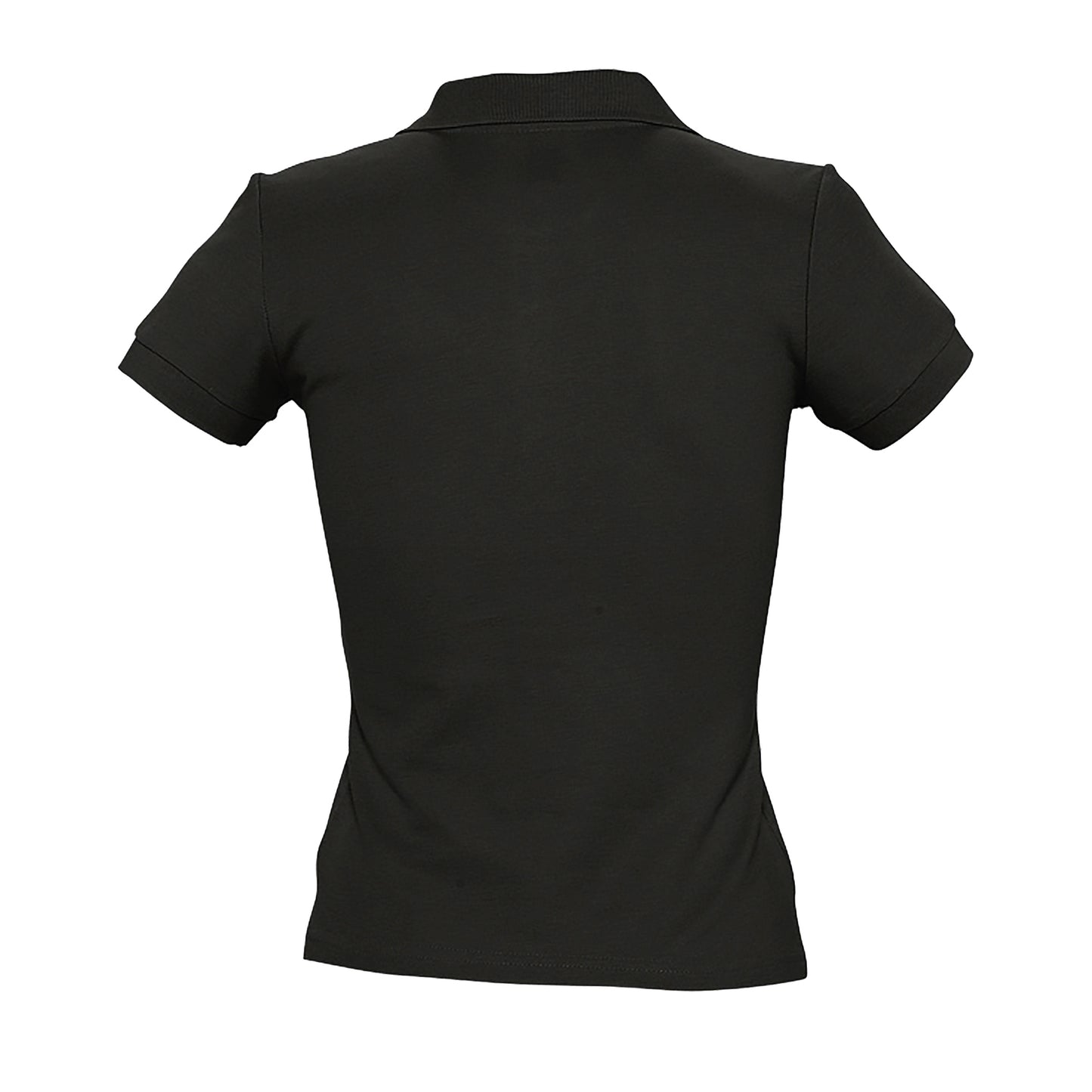 Black - Pack Shot - SOLS Womens-Ladies People Pique Short-Sleeved Polo Shirt