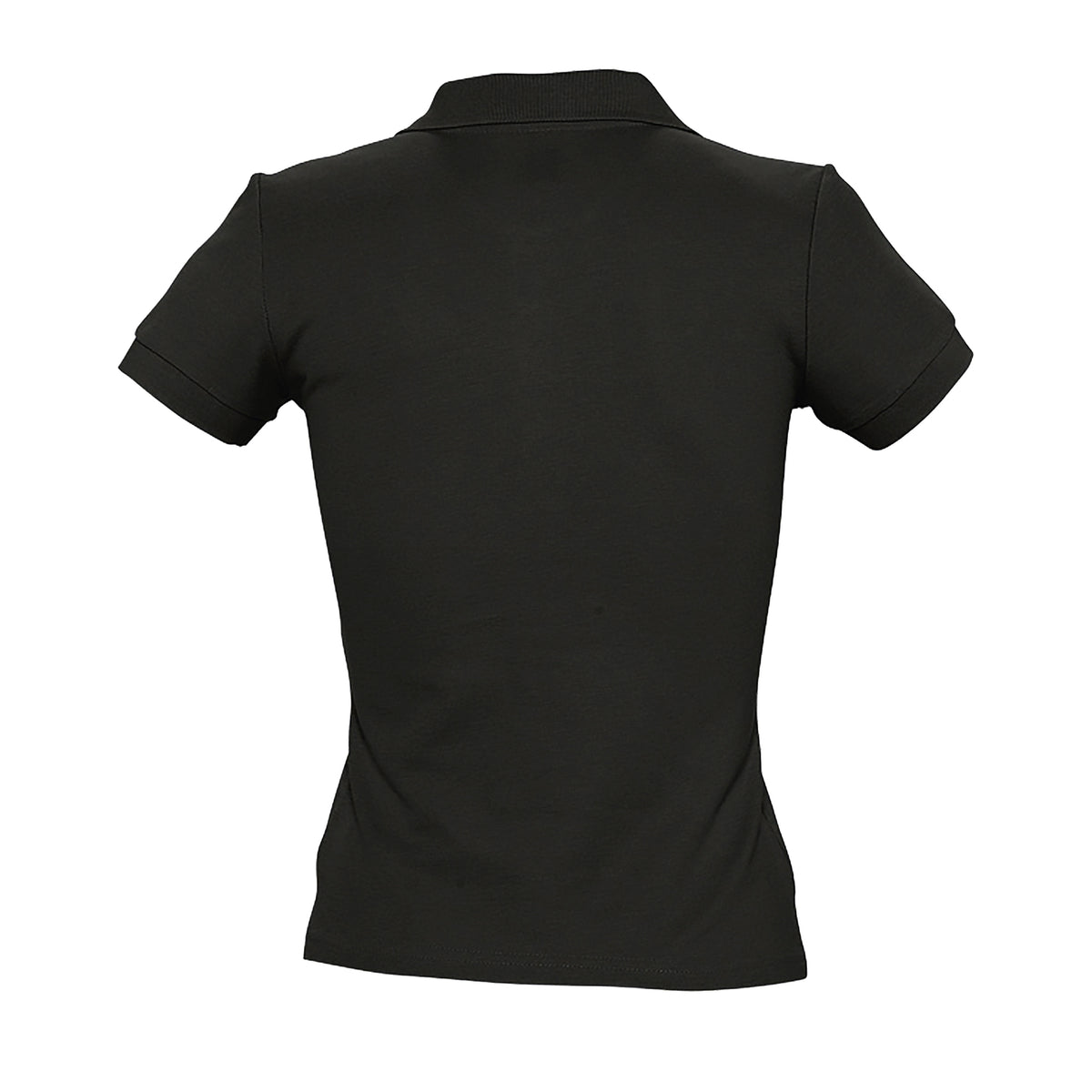Black - Pack Shot - SOLS Womens-Ladies People Pique Short-Sleeved Polo Shirt