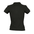 Black - Pack Shot - SOLS Womens-Ladies People Pique Short-Sleeved Polo Shirt