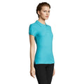 Blue Atoll - Side - SOLS Womens-Ladies People Pique Short Sleeve Cotton Polo Shirt