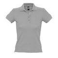 Grey Marl - Front - SOLS Womens-Ladies People Pique Short Sleeve Cotton Polo Shirt