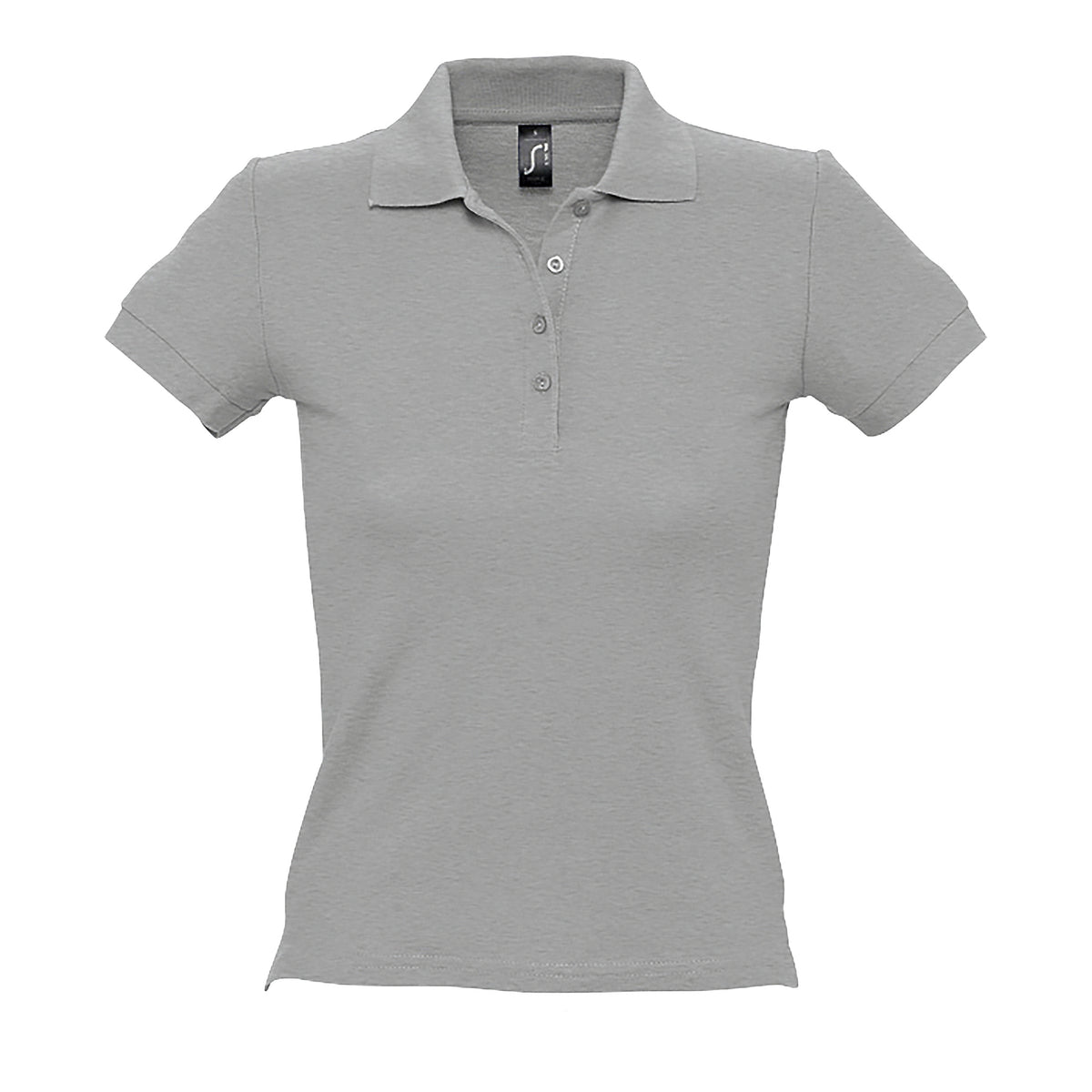 Grey Marl - Front - SOLS Womens-Ladies People Pique Short-Sleeved Polo Shirt