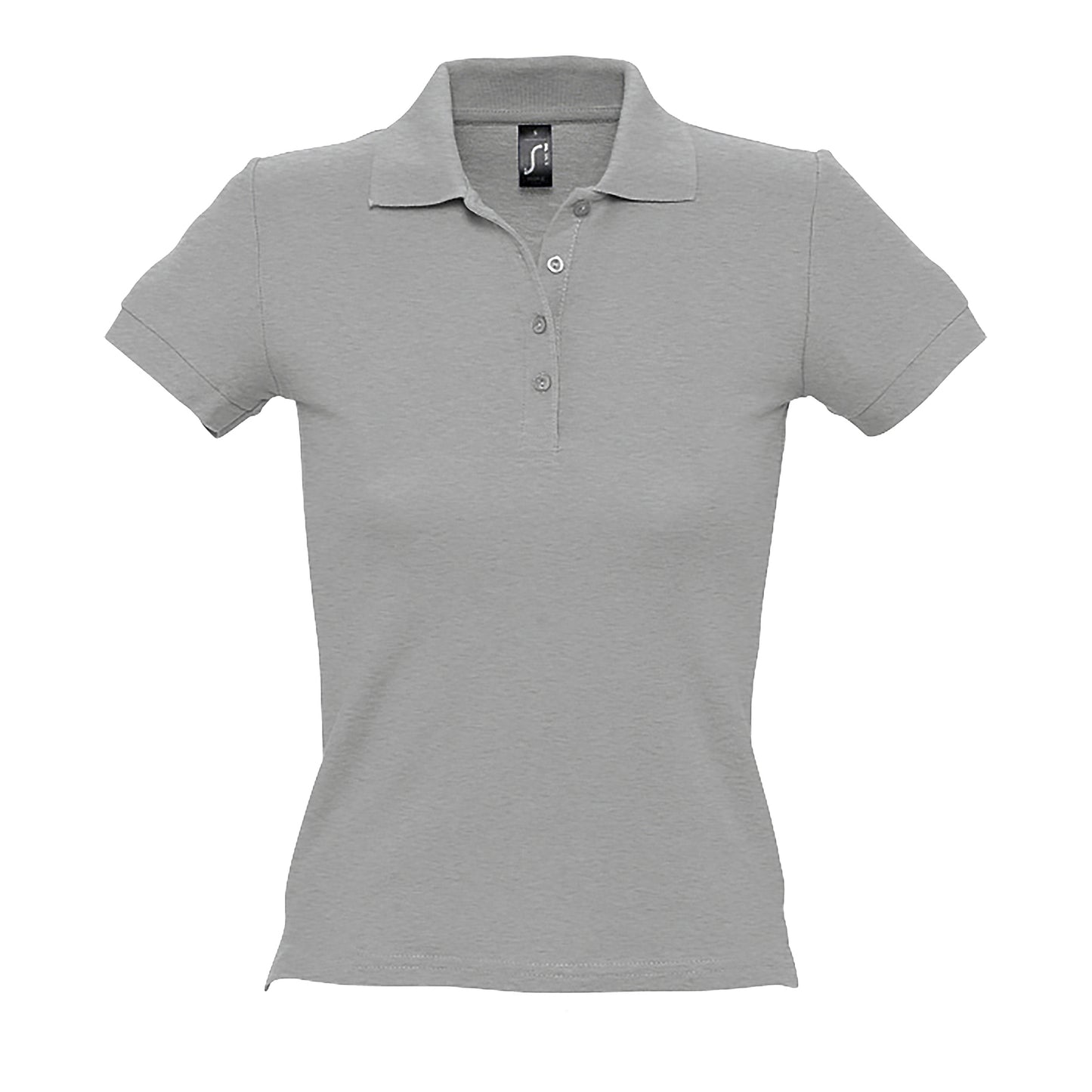 Grey Marl - Front - SOLS Womens-Ladies People Pique Short-Sleeved Polo Shirt
