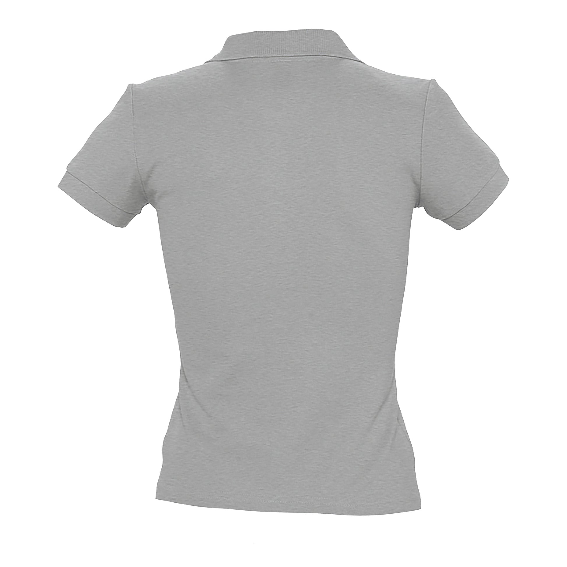 Grey Marl - Pack Shot - SOLS Womens-Ladies People Pique Short-Sleeved Polo Shirt