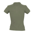 Khaki - Pack Shot - SOLS Womens-Ladies People Pique Short Sleeve Cotton Polo Shirt
