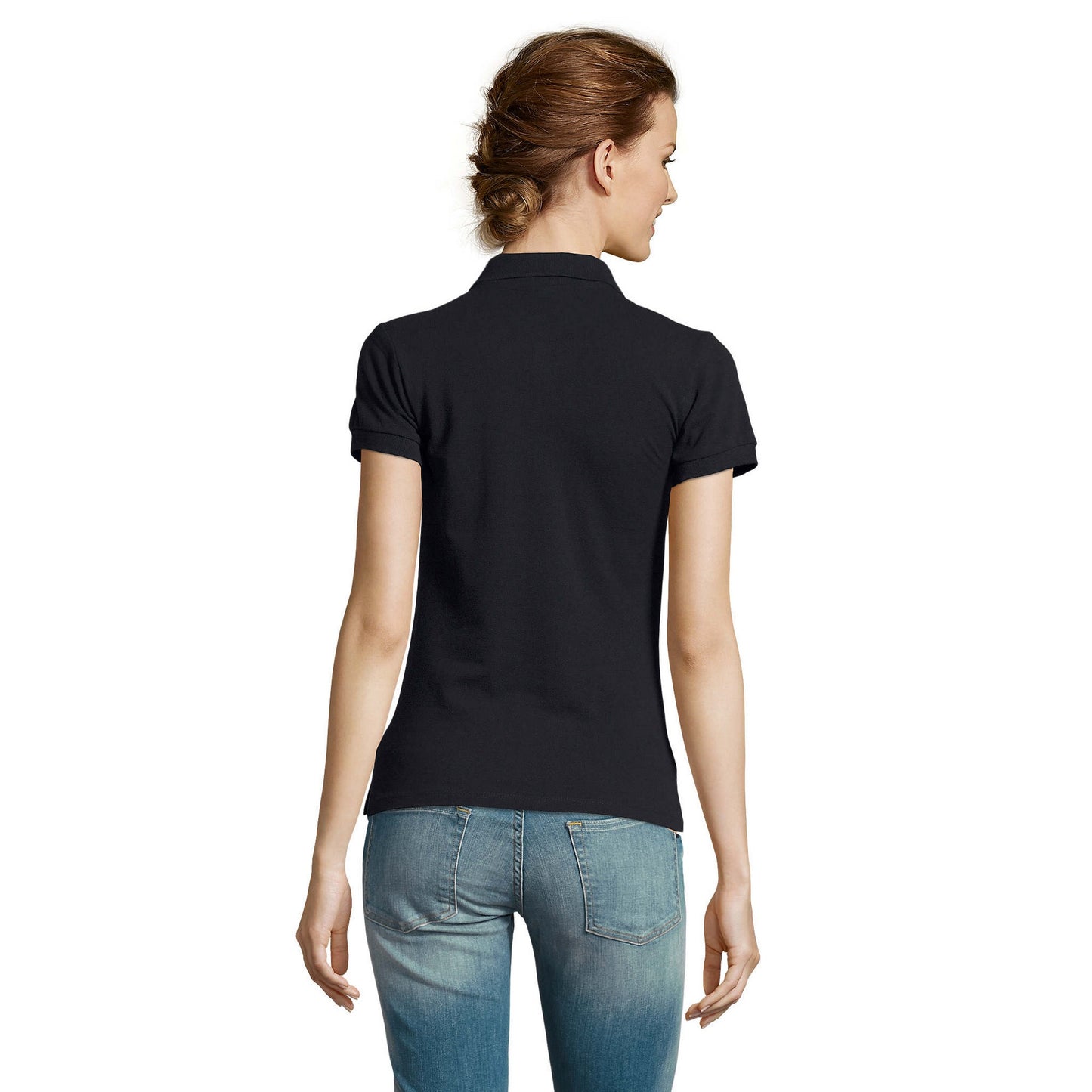 Navy - Lifestyle - SOLS Womens-Ladies People Pique Short-Sleeved Polo Shirt