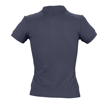 Navy - Pack Shot - SOLS Womens-Ladies People Pique Short-Sleeved Polo Shirt
