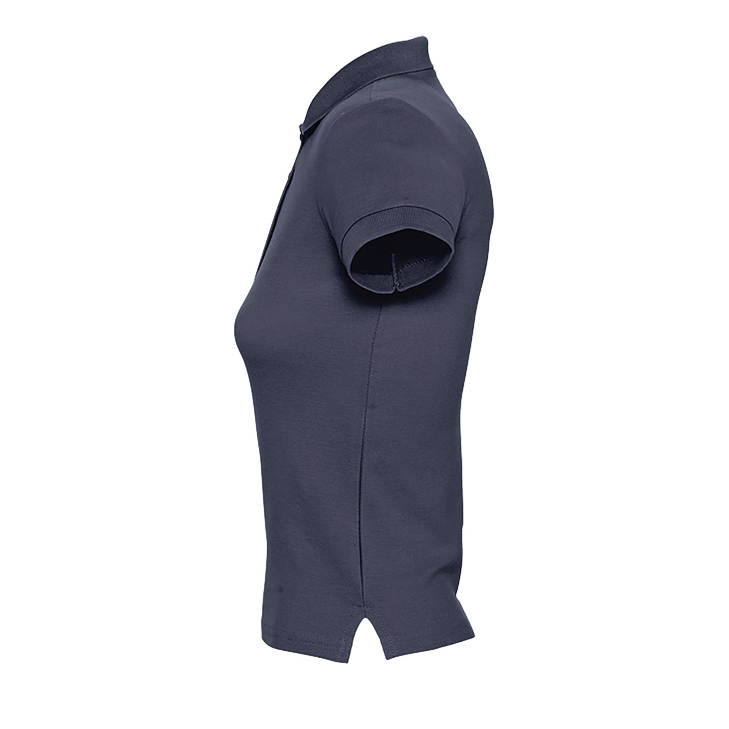 Navy - Close up - SOLS Womens-Ladies People Pique Short-Sleeved Polo Shirt