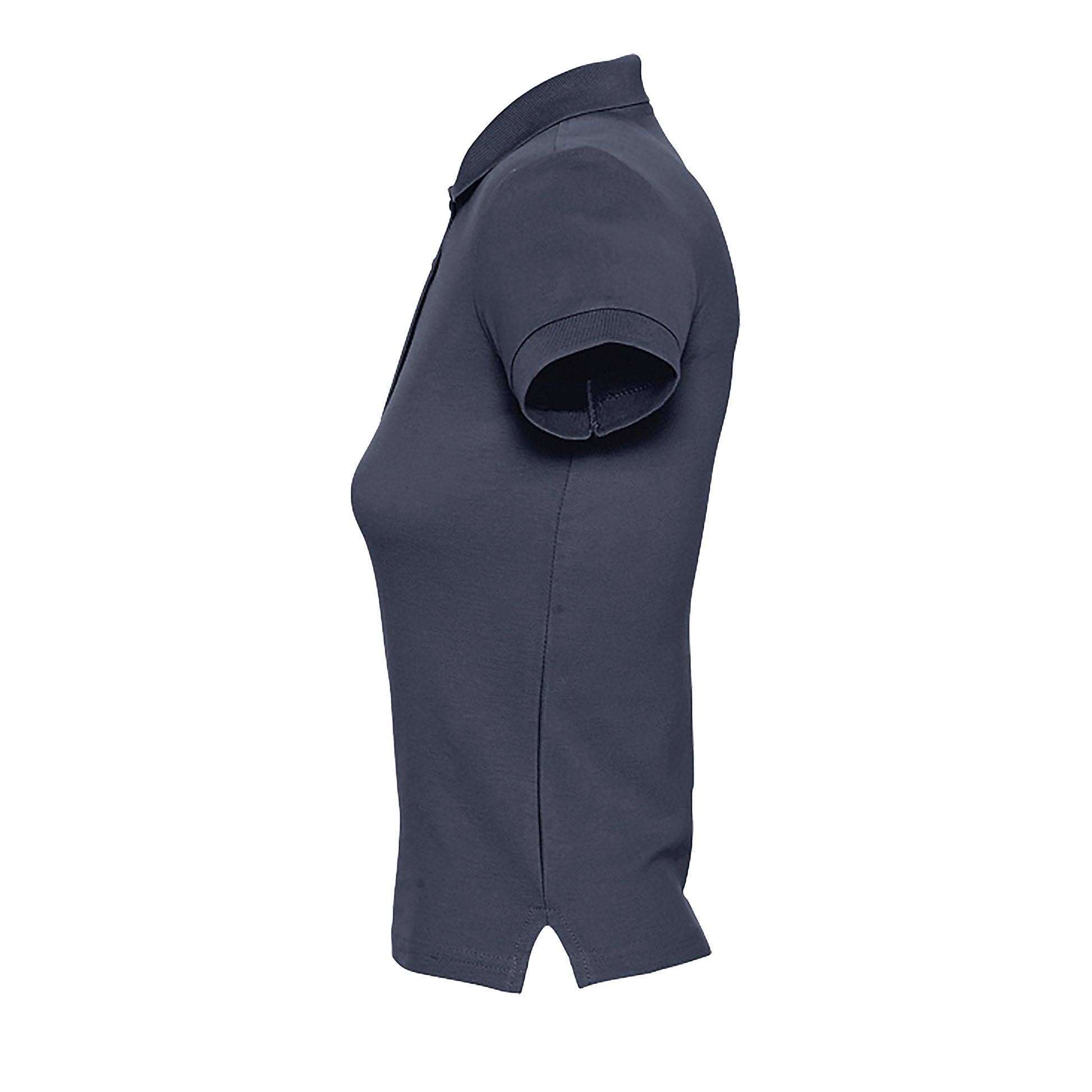 Navy - Close up - SOLS Womens-Ladies People Pique Short-Sleeved Polo Shirt