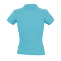 Blue Atoll - Pack Shot - SOLS Womens-Ladies People Pique Short Sleeve Cotton Polo Shirt
