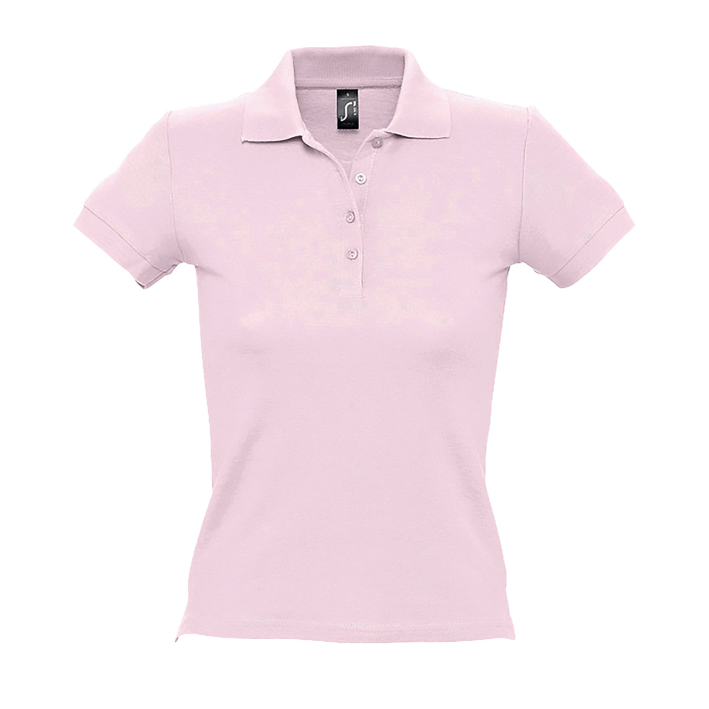 Pale Pink - Front - SOLS Womens-Ladies People Pique Short-Sleeved Polo Shirt