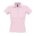 Pale Pink - Front - SOLS Womens-Ladies People Pique Short Sleeve Cotton Polo Shirt