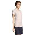 Pale Pink - Side - SOLS Womens-Ladies People Pique Short Sleeve Cotton Polo Shirt