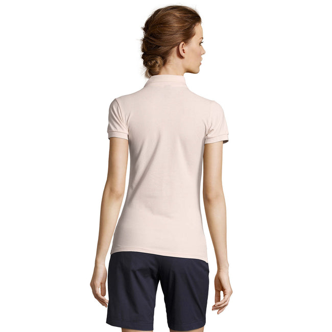 Pale Pink - Lifestyle - SOLS Womens-Ladies People Pique Short Sleeve Cotton Polo Shirt