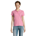 Orchid Pink - Back - SOLS Womens-Ladies People Pique Short Sleeve Cotton Polo Shirt