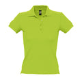 Apple Green - Front - SOLS Womens-Ladies People Pique Short Sleeve Cotton Polo Shirt
