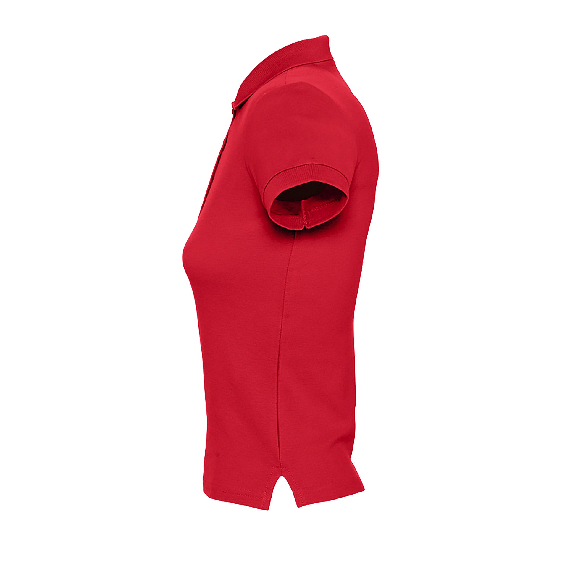 Red - Close up - SOLS Womens-Ladies People Pique Short-Sleeved Polo Shirt