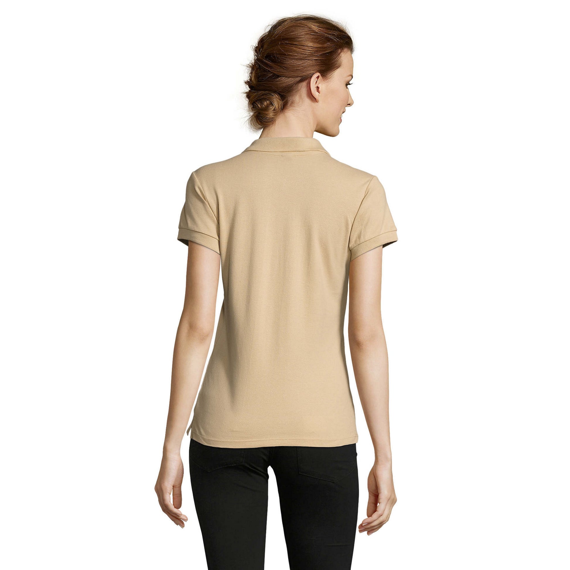 Sand - Lifestyle - SOLS Womens-Ladies People Pique Short-Sleeved Polo Shirt