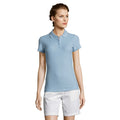 Sky Blue - Back - SOLS Womens-Ladies People Pique Short Sleeve Cotton Polo Shirt