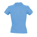 Sky Blue - Pack Shot - SOLS Womens-Ladies People Pique Short Sleeve Cotton Polo Shirt