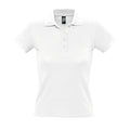White - Front - SOLS Womens-Ladies People Pique Short Sleeve Cotton Polo Shirt