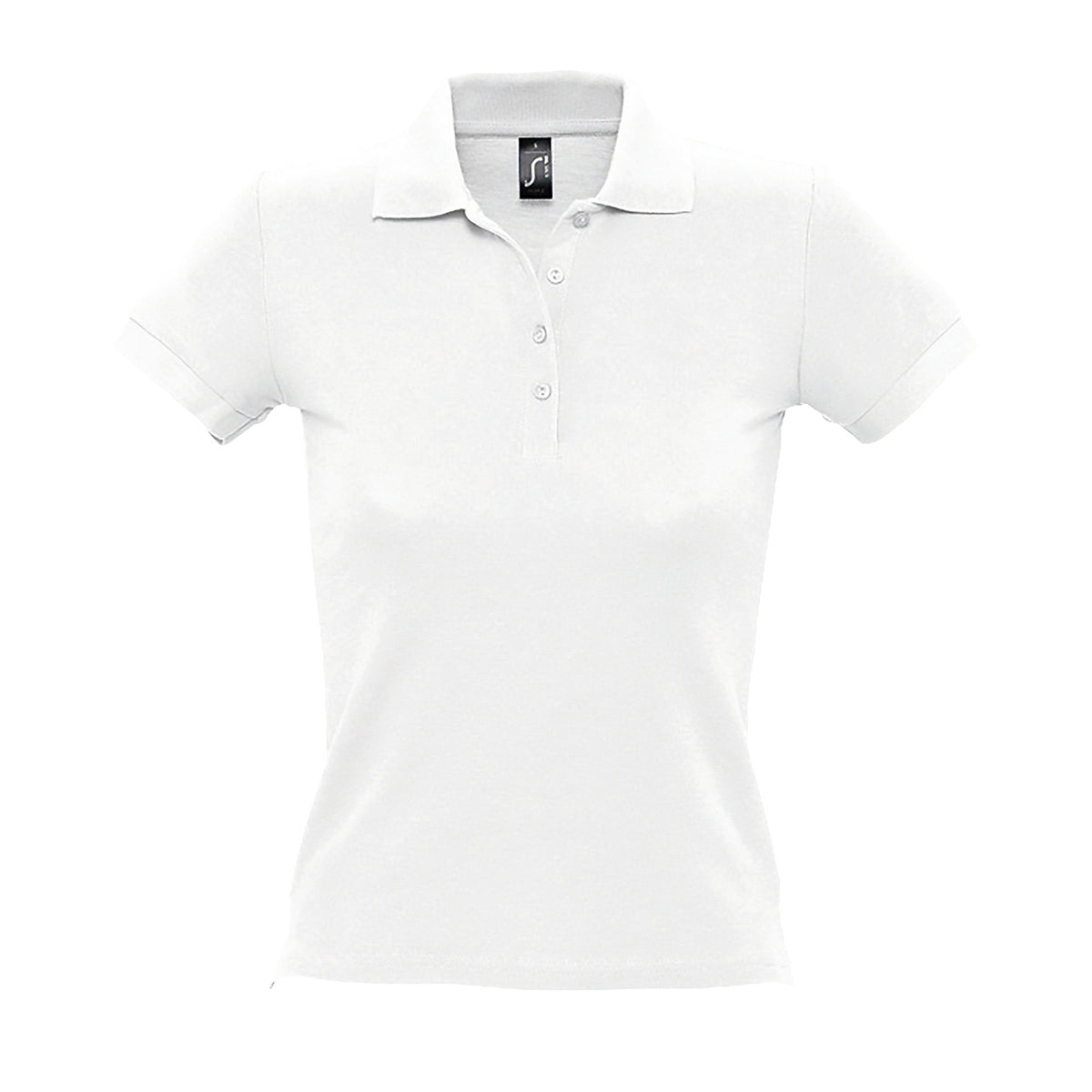 White - Front - SOLS Womens-Ladies People Pique Short-Sleeved Polo Shirt