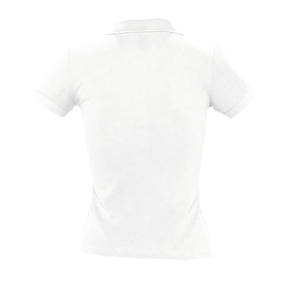 White - Pack Shot - SOLS Womens-Ladies People Pique Short-Sleeved Polo Shirt