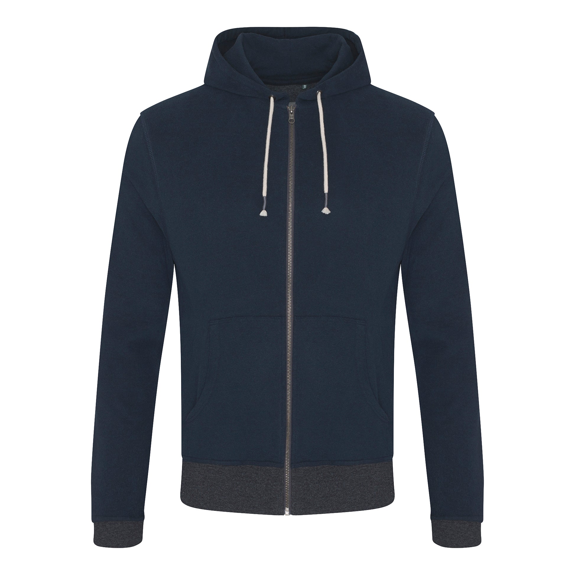 Navy-Charcoal - Front - Ecologie Mens Okavango Contrast Zoodie