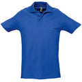 Royal Blue - Front - SOLS Mens Spring II Short Sleeve Heavyweight Polo Shirt