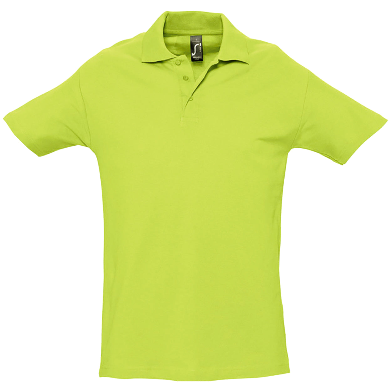 Apple Green - Front - SOLS Mens Spring II Short Sleeve Heavyweight Polo Shirt