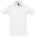 White - Front - SOLS Mens Spring II Short Sleeve Heavyweight Polo Shirt