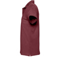 Burgundy - Side - SOLS Mens Spring II Short Sleeve Heavyweight Polo Shirt
