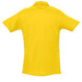 Gold - Back - SOLS Mens Spring II Short Sleeve Heavyweight Polo Shirt