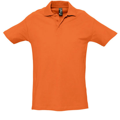 Orange - Front - SOLS Mens Spring II Short Sleeve Heavyweight Polo Shirt