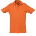 Orange - Front - SOLS Mens Spring II Short Sleeve Heavyweight Polo Shirt