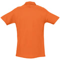 Orange - Back - SOLS Mens Spring II Short Sleeve Heavyweight Polo Shirt