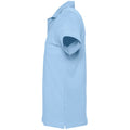 Sky Blue - Side - SOLS Mens Spring II Short Sleeve Heavyweight Polo Shirt