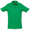 Kelly Green - Front - SOLS Mens Spring II Short Sleeve Heavyweight Polo Shirt