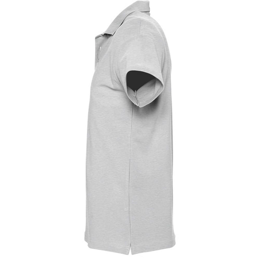Ash - Side - SOLS Mens Spring II Short Sleeve Heavyweight Polo Shirt