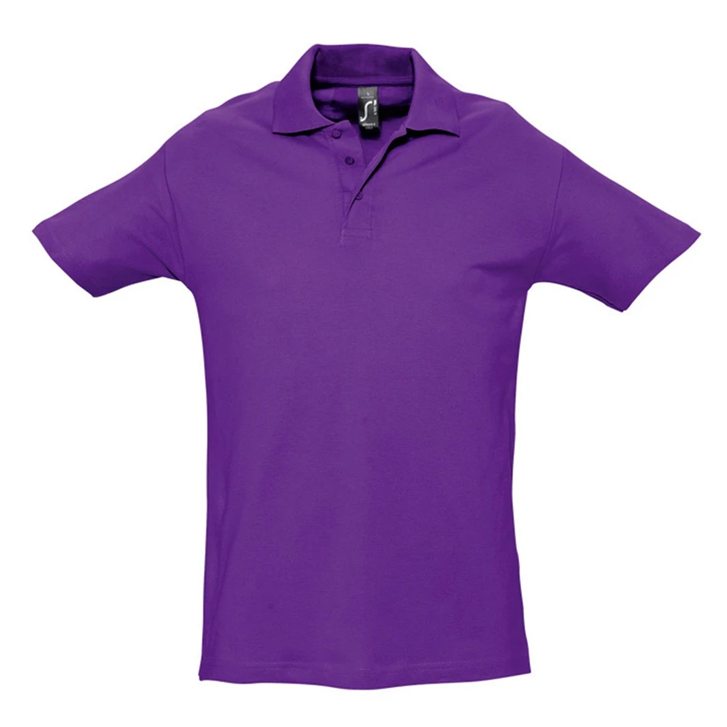 Dark Purple - Front - SOLS Mens Spring II Short Sleeve Heavyweight Polo Shirt