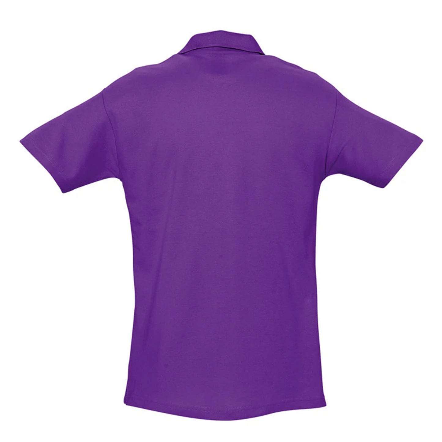Dark Purple - Back - SOLS Mens Spring II Short Sleeve Heavyweight Polo Shirt
