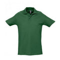 Forest Green - Front - SOLS Mens Spring II Short Sleeve Heavyweight Polo Shirt