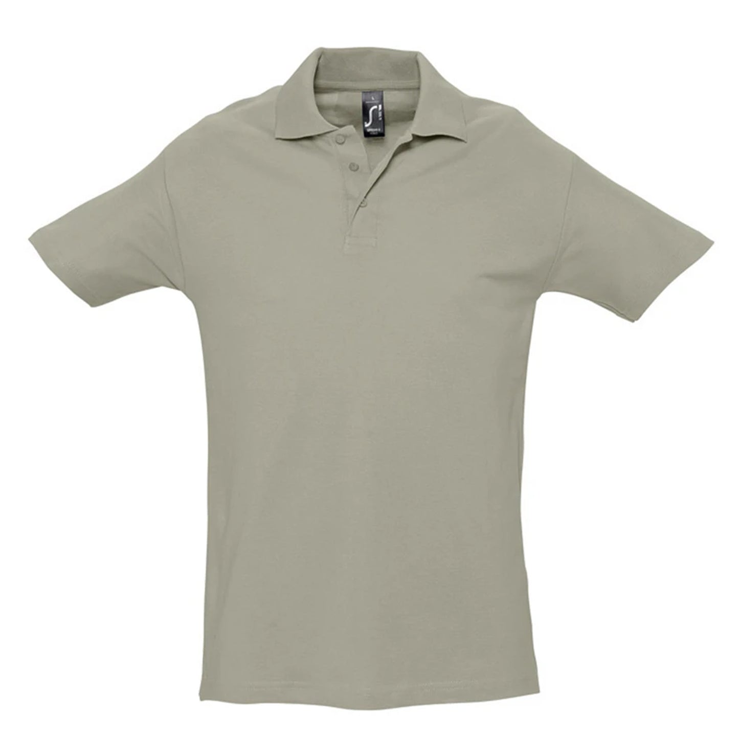 Khaki - Front - SOLS Mens Spring II Short Sleeve Heavyweight Polo Shirt