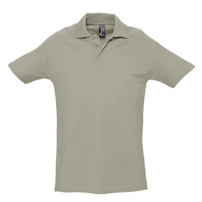 Khaki - Front - SOLS Mens Spring II Short Sleeve Heavyweight Polo Shirt